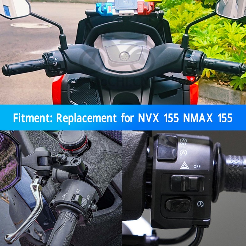 Motorcycle Handlebar Switch 7/8inch Light Trumpet Universal Handlebar Switch Replacement