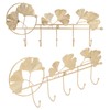 Wall Coat Rack Ginkgo Leaf Design Simple Elegant Style Wide
