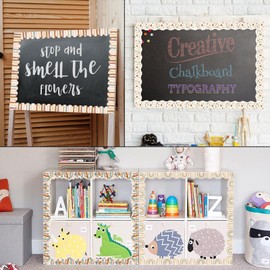 120Ft Boho Bulletin Board Borders Pastel Classroom Bulletin Board Decorations Colorful Rainbow Hands Heart Scalloped Trim Border for School Office Supplies Classroom Door Wall Decor, 4 Rolls