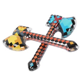 FEYV Inflatable Axe, Funny 2pcs Bright Color Portable PVC Inflatable Hammer for Water Play for Kids Above 3 Years Old for Summer Swimming Pool