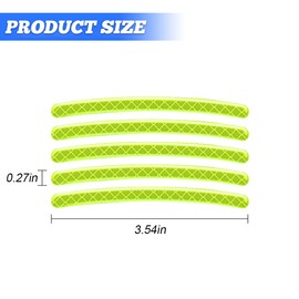 LKAHG 20PCS Car Wheel Hub Reflective Sticker, Anti-Scratch Reflective Auto Night Safety Warning Stickers, Vehicle Exterior Decorative Wheel Hub Decal, Universal for SUV, Truck, RV (Green)