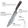 Dfito - Juego de cuchillos de chef con bolsa enrollable,