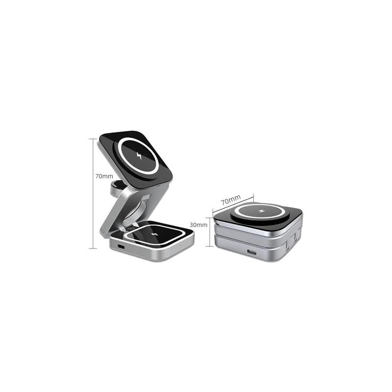 Clean Desk Wireless Charger 3 in 1 Wireless Charging Station