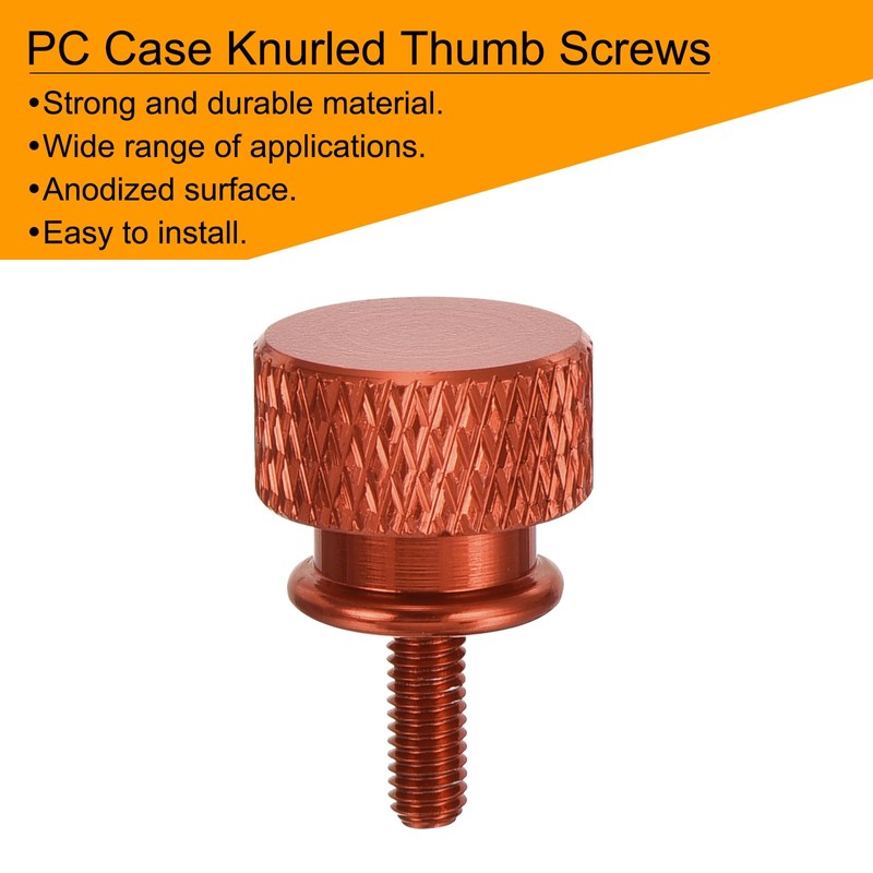 sourcing map 12pcs M3x8mm Knurled Thumb Screw Computer Case Threaded