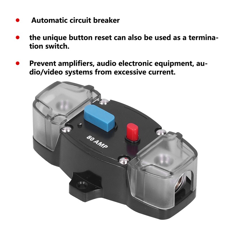 80A Automatic Circuit Breaker Fuse Reset Overload Protection for Car