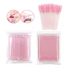 Mouyic 100 Microrush +50 Cepillos Para Pestañas +50 Palitos Glitter