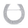 Large Western Fashion Statement Equestrian Cubic Zirconia Pave CZ Scarf