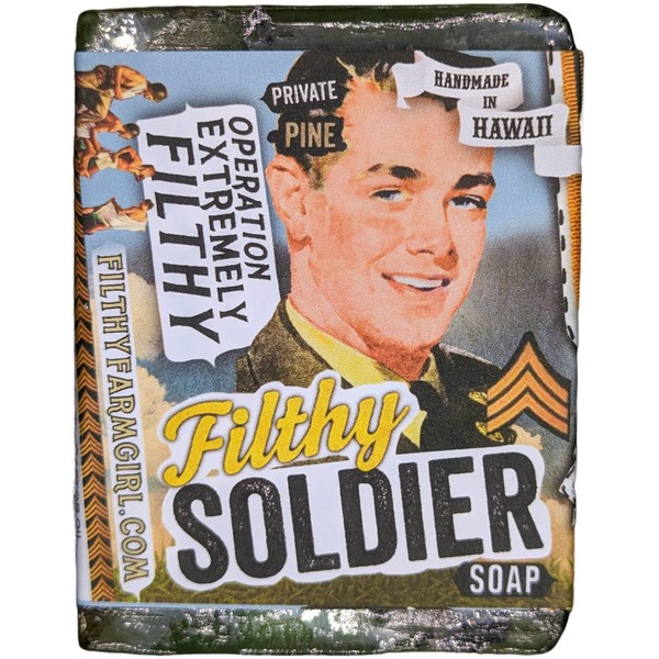Filthy Soldier all natural glycerin BAR SOAP Sandalwood Pine Rosemary Cedar