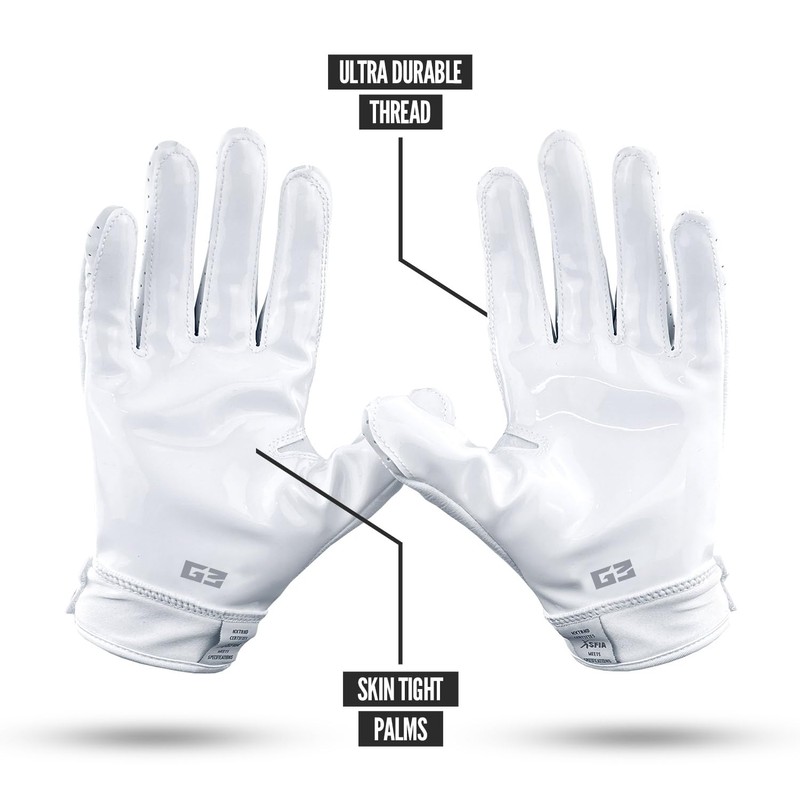 Nxtrnd G3 Padded Football Gloves, Sticky Padded Receiver Gloves, Lineman