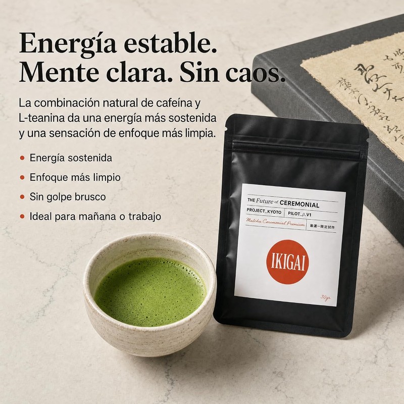 Ikigai Matcha Ceremonial PROJECT_KYOTO Matcha de Primera Cosecha Grado Ceremonial