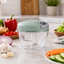 Manual Food Chopper for Vegetables and Garlic – Easy Pull Kitchen Tool for Quick Meal Preparation