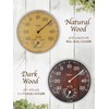 dretec O-319NW Thermo-Hygrometer, Analog, Thermometer, Hygrometer, Wood Grain, Tabletop, Wall