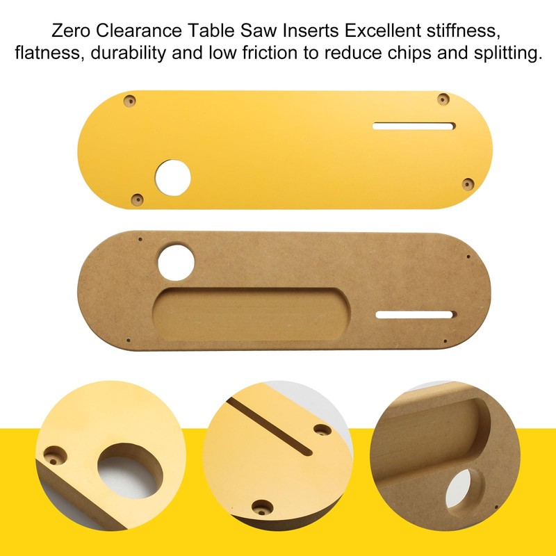 (4 Pack) Zero Clearance Insert Throat Plate Compatible with DeWalt