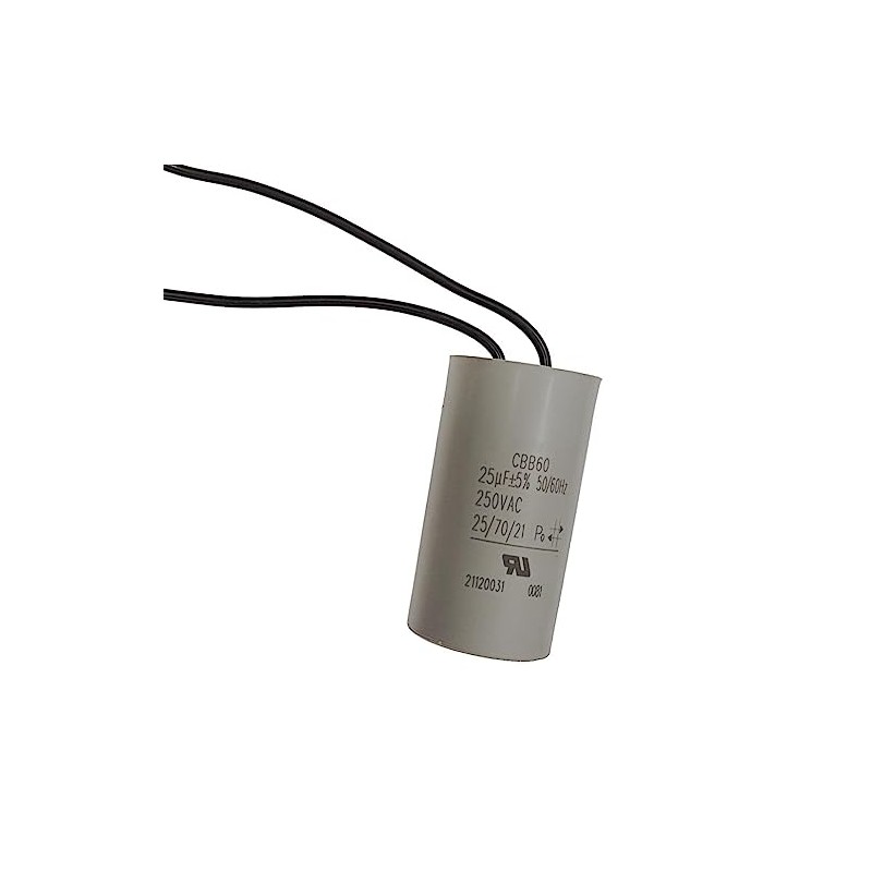 250VAC 25uF 25MFD CBB60 Motor Run Capacitor 2 Wires 25
