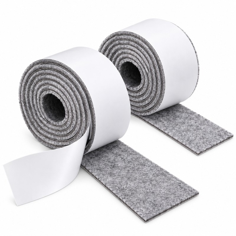 2-Pack Self-Adhesive Felt Furniture Strips for Floor Protection – 39.4