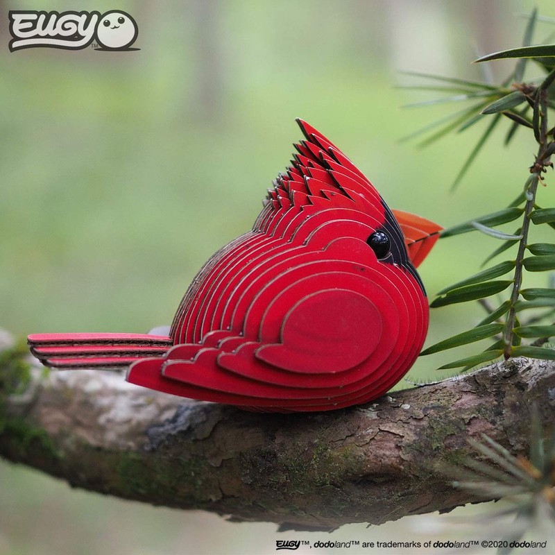 EUGY 068 Cardinal Eco-Friendly 3D Paper Puzzle