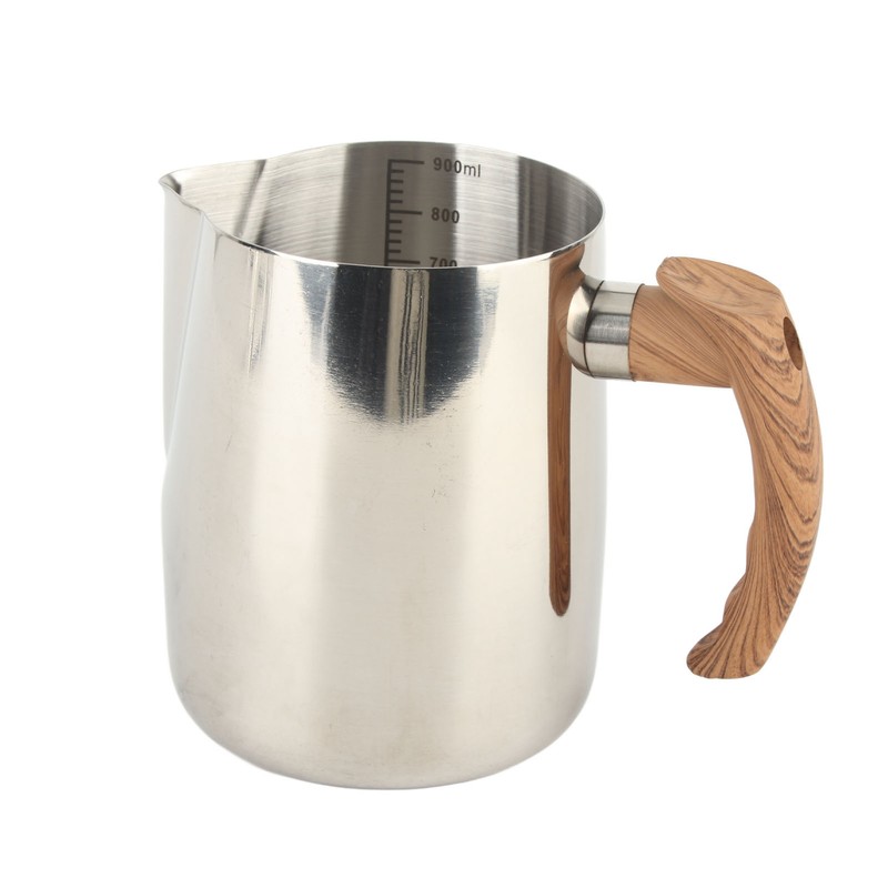 Milk Frothing Cup Inner Scale 304 Stainless Steel Dripless Spout