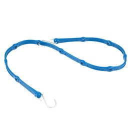 The Perfect Bungee 48” Adjust-A-Strap Rubber-Free Poly Bungee w Reinforced Holes to Adjust Size, Stretches 2X Length, Removable Steel Hooks, UV Resistant, Heavy-Duty, All-Weather, Made in USA, Blue