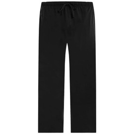U2SKIIN Mens 100% Cotton Pajama Pants, Lightweight Soft Lounge Pant with Pockets Sleep Pj Bottoms for Men(Black, L)