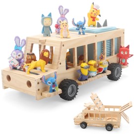 RZYLKA for Tonies Box Organizer Storage Shelf, Magnetic Floating Shelves for Toniebox Tonies Characters for Children, Display Collection 20~30 Characters - Train