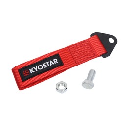 Kyostar Universal Racing Tow Strap for Front or Rear Bumper Towing Hooks, High Strength Tow Straps, Upgrade Version (Red)