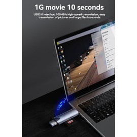 Snblzhef 2 in 1 Type-C/USB 3.0 Card Reader TF/SD Card Reader High Speed Card Reader for PC Laptop Cameras Accessories