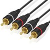 TNP RCA Cables 25ft - Gold Plated 2RCA Male to