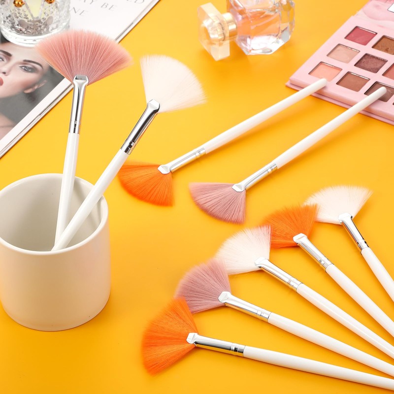 9 Pieces Facial Fan Mask Brushes, Soft Facial Applicator Brushes