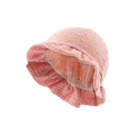 Sterntaler Girls' Muslin Printed Polka Dot Hat, Matt Pink, 51