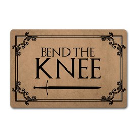 ZQH WelcomeDoor Mat Bend The Knee Doormat Game of Thrones Door Rugs Welcome Funny Mats (23.6 X 15.7 in) Non-Woven Fabric Top with a Anti-Slip Rubber Back Door Rugs Target Doormat