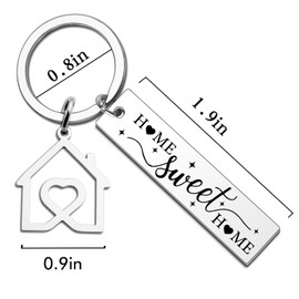 XzmaaoX Housewarming Gifts for Women Men House Keychain New Home Gifts for New Homeowners House Key Chain for Couples Boyfriend Girlfriend First Apartment Gift for Home Women Homeowner Present