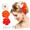 PACKOVE 3 Pcs Floral Hair Clips Strong Hold Flower Hairpins