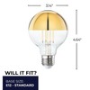 Bulbrite 776923 10-Pack Filaments G25 Half Gold Light Bulb
