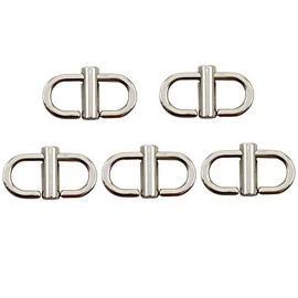 ZHU YU CHUN 5 Pcs Adjustable Metal Buckles for Chain Strap Bag, Chain Links Tiny Clip to Shorten Length of Metal Chain (Silver)