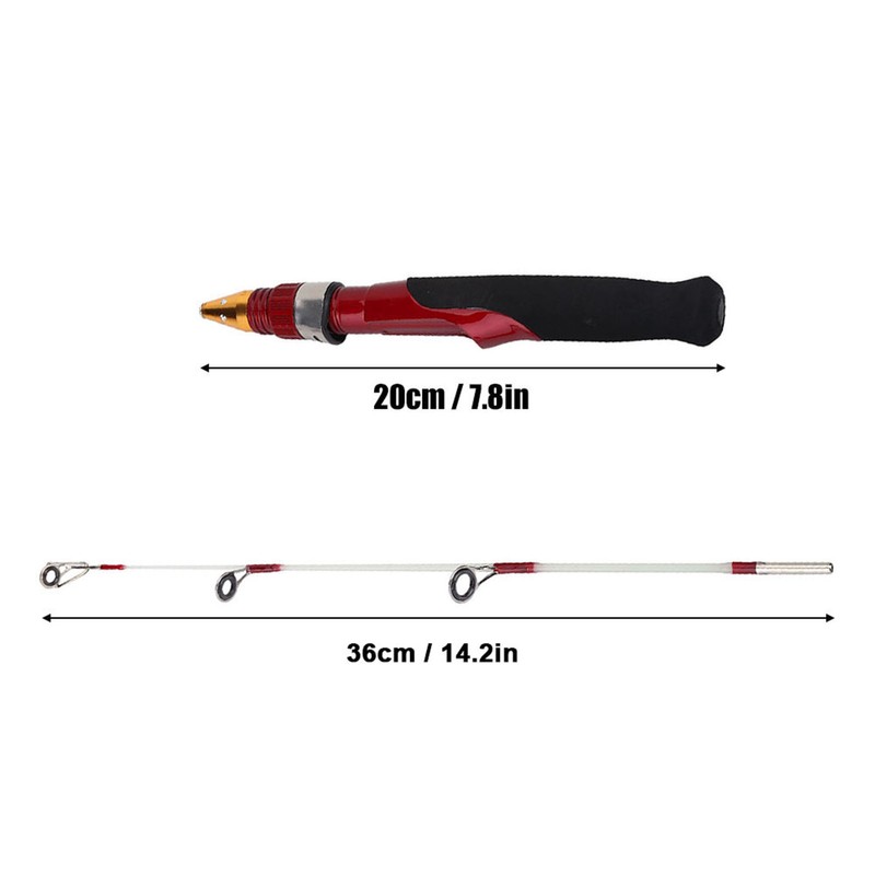 50cm Lightweight Mini 2 Sections Winter Ice Solid Fishing Shrimp