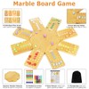 Marble Board Game,Wooden Board Game for 6-8 Players,Portable Design Marble