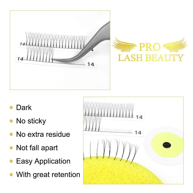 3D-D-0.10 Ready-Made Eyelash Fan 3D, 4D, 5D, 6D Pre-Faned Volume