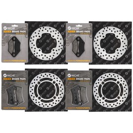 NICHE Brake Rotor Pad Semi Metallic Kit for Polaris RZR 570 2202412 5254999 2200465 5254272 5248250