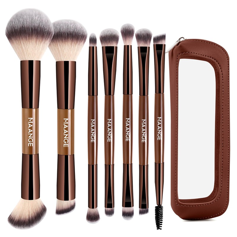 MAANGE Set de Brochas de Maquillaje 7 en 14 Brochas