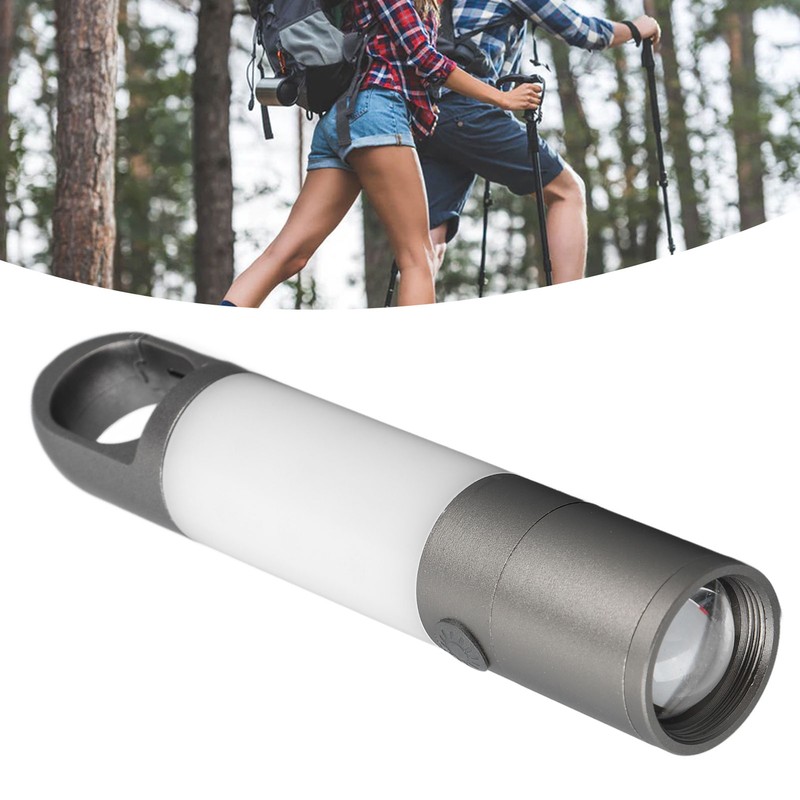 Camping Flashlight USB Charging Telescopic Zoom Function Waterproof 8 Light