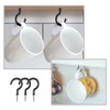 xiaozhenjida 30 Pcs Black Vinyl Coated Hook Hooks Question Mark