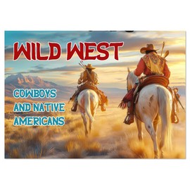 Wild West - Cowboys and Native Americans (Monthly Wall Calendar 2025 16.5" x 23.4" (open)), CALVENDO 14 Month Calendar