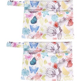 iplusmile 2piezas Bolsa De Almacenamiento Para Toallas Sanitarias Cierre y Ligera Diseño De Estampado De y Flores