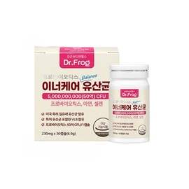 Charmzone Dr. Frog Inner Care Lactobacillus Women’s Vaginal Health Lactobacillus 30 capsules 1 unit Synbiotics 1 unit / 참존 닥터프로그 이너케어 유산균 여성 질 건강 유산균 30캡슐 1개 신바이오틱스 1개