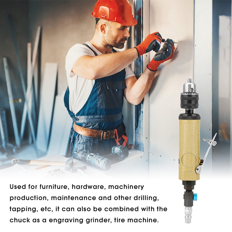 3/8 High Speed Straight Air Power Drill Pneumatic Drilling Tool
