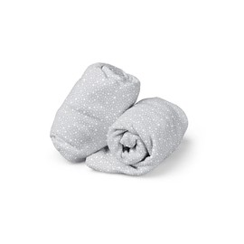 Love To Dream Fitted Bassinet Sheet Twin Pack | 100% Cotton, Soft Jersey Fabric, Fits Oval & Square Mattresses, Snug & Breathable Basket Sheet | Reusable Storage Bag, Stardust Grey