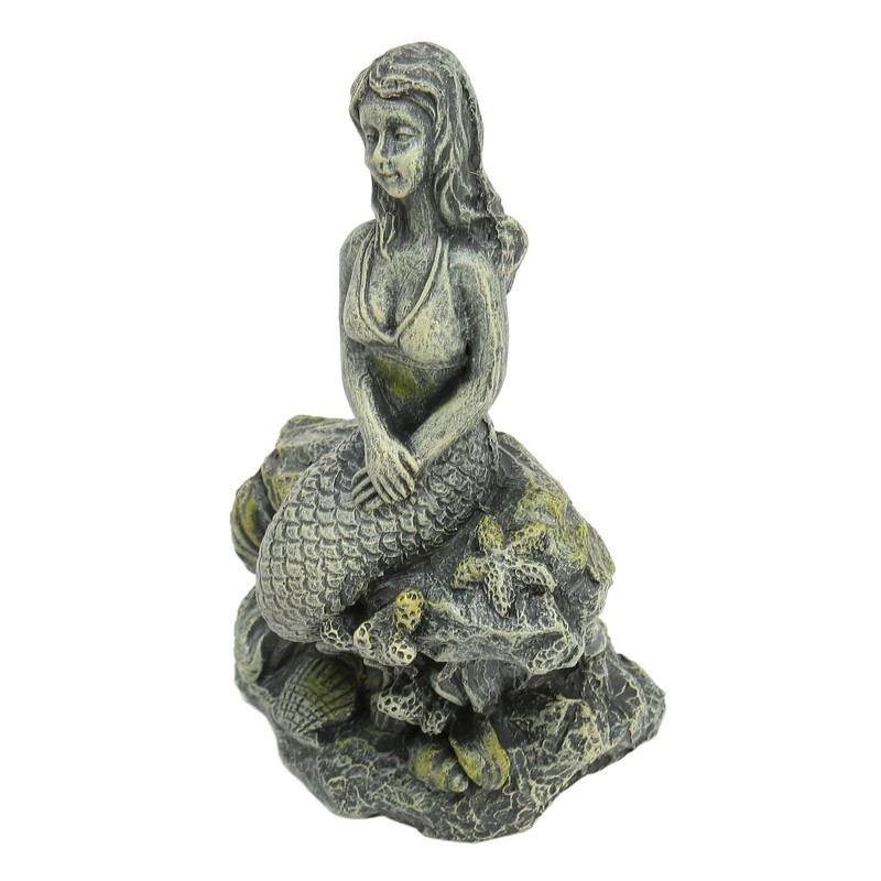Aquarium Mermaid Statue Safe Resin Beautiful Fish Tank Mermaid Decor