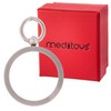 meditoys - 'Ring of O' in stainless steel (matt), finger