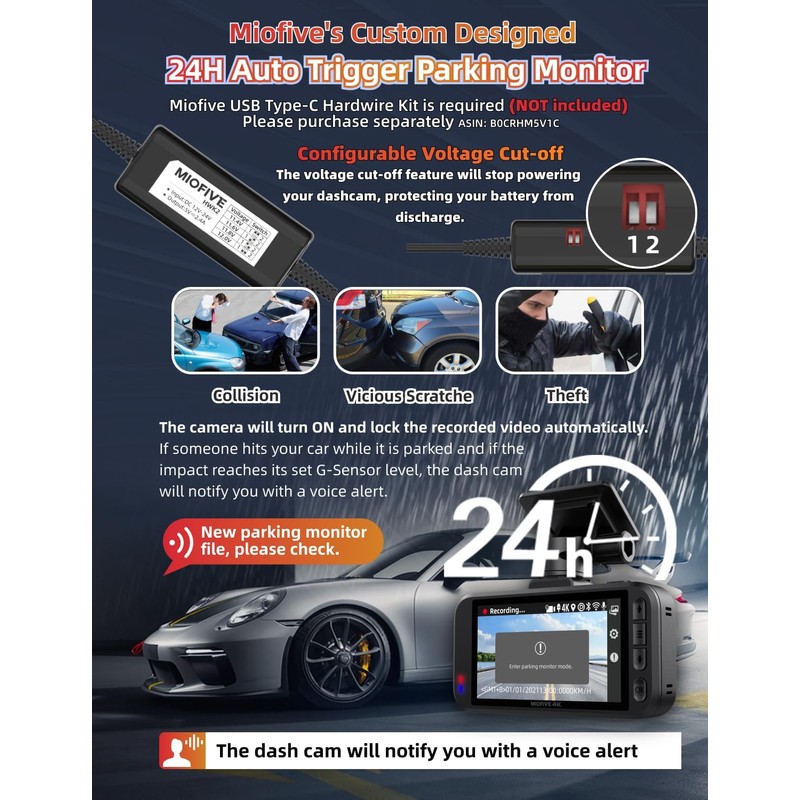 Dash Cam Front for Car 4K/2160P Dash Camera with 5G