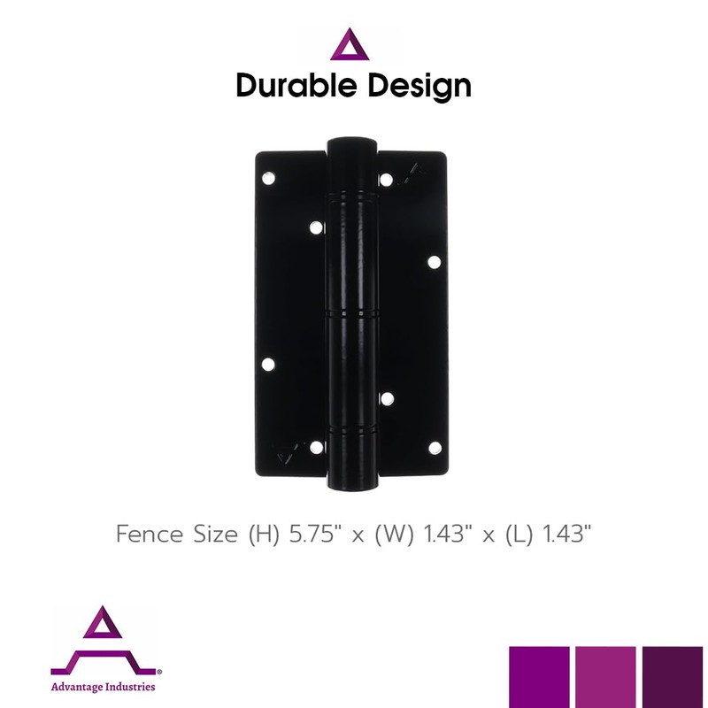 Advantage Industries Extruded Self-Closing Gate Hinge | Powder-Coated Steel Hinge